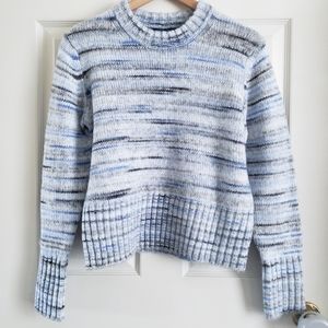 French Connection Marley Space Dye Crop Crew Neck Sweater Women's L